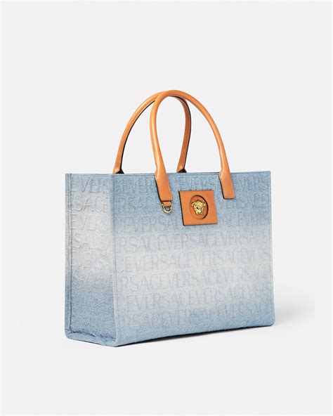 free versace tote with purchase|versace denim tote bag.